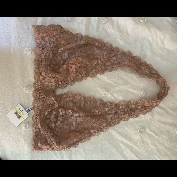Dusty Pink/Light Beige Free People Bralet - Picture 2 of 4